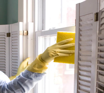 Use damp cloths for cleaning<br> When cleaning surfaces, use damp cloths to capture dust instead of dry methods that can stir up particles in the air.