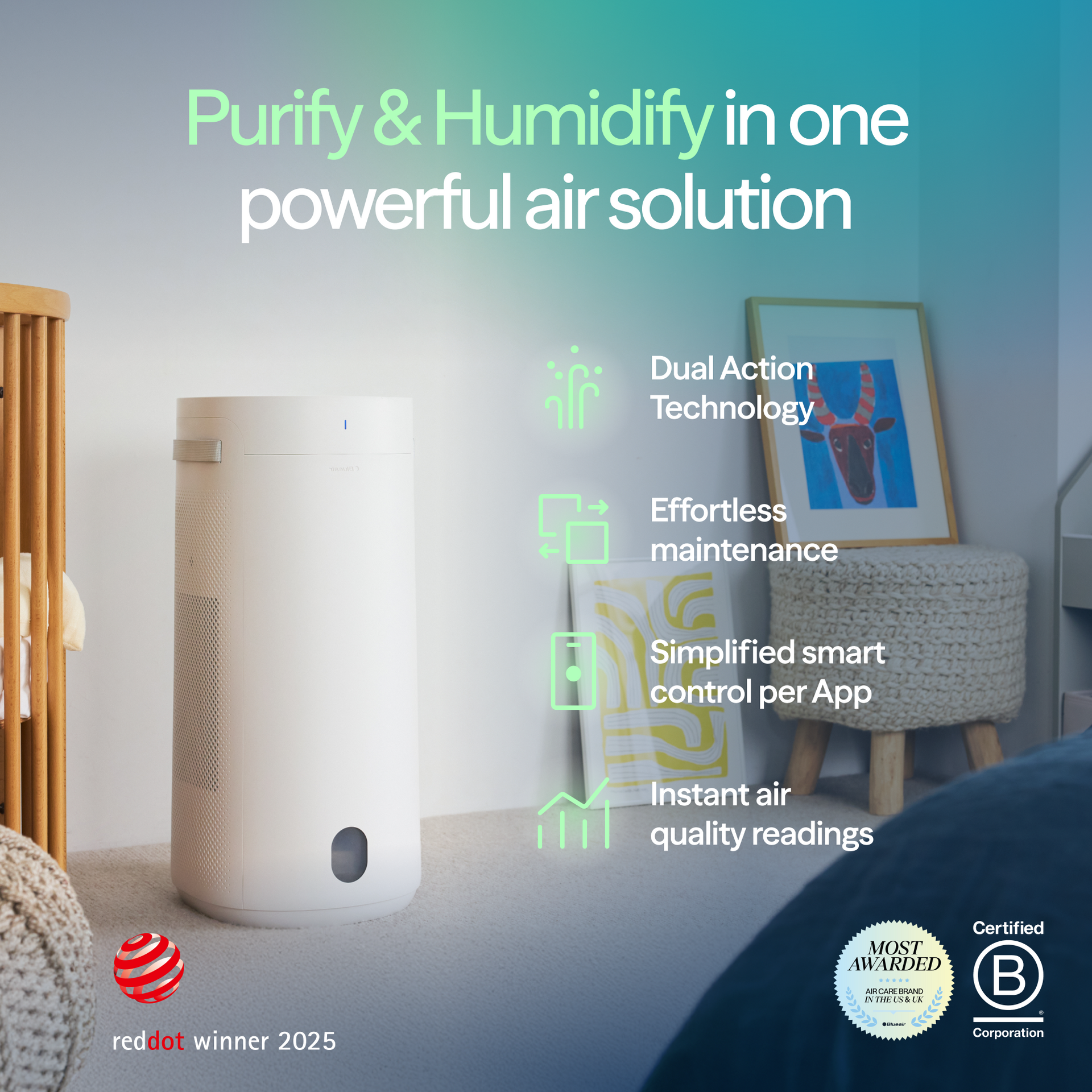 2-in-1 Purify + Humidify