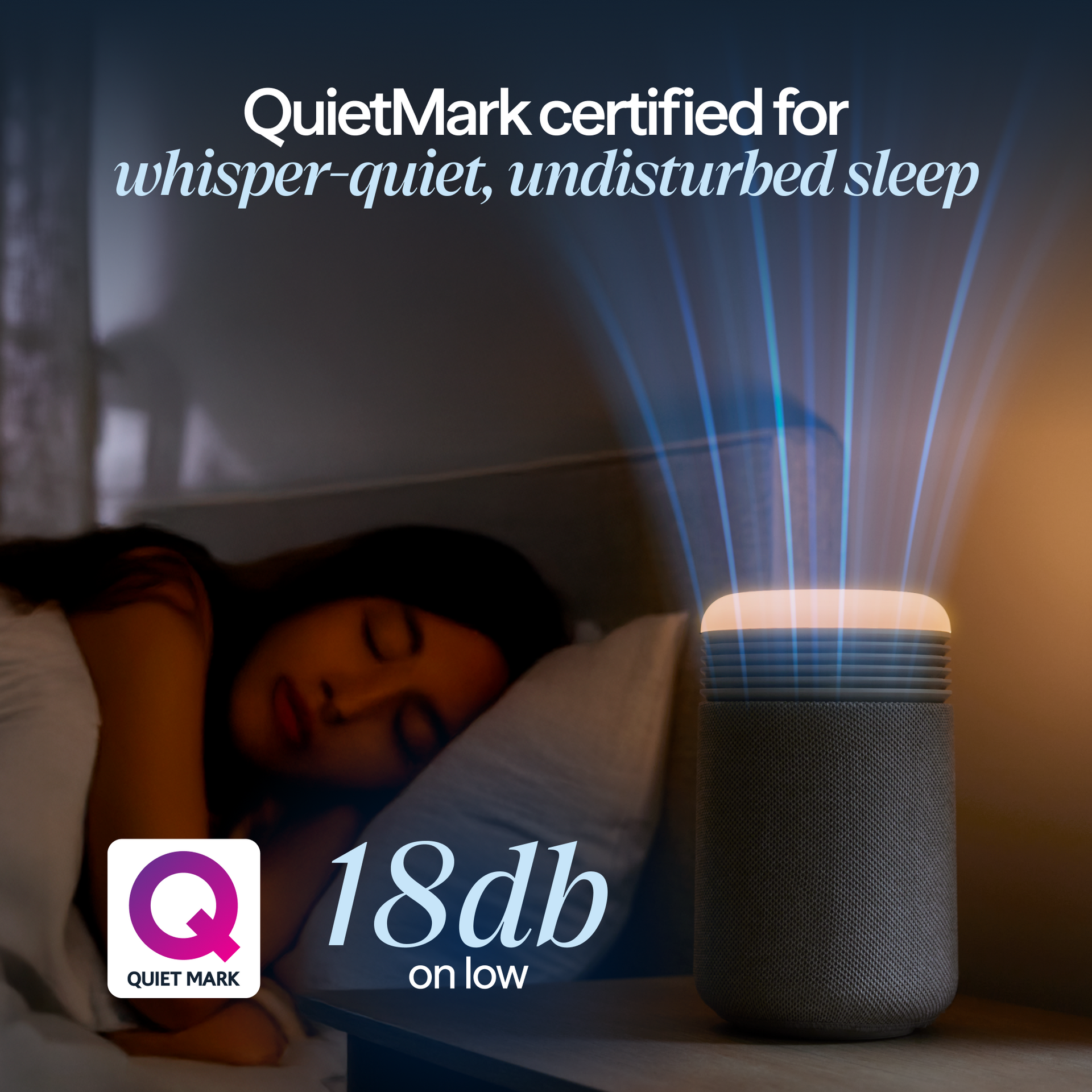 Mini Restful™ Sunrise Clock Air Purifier Midnight