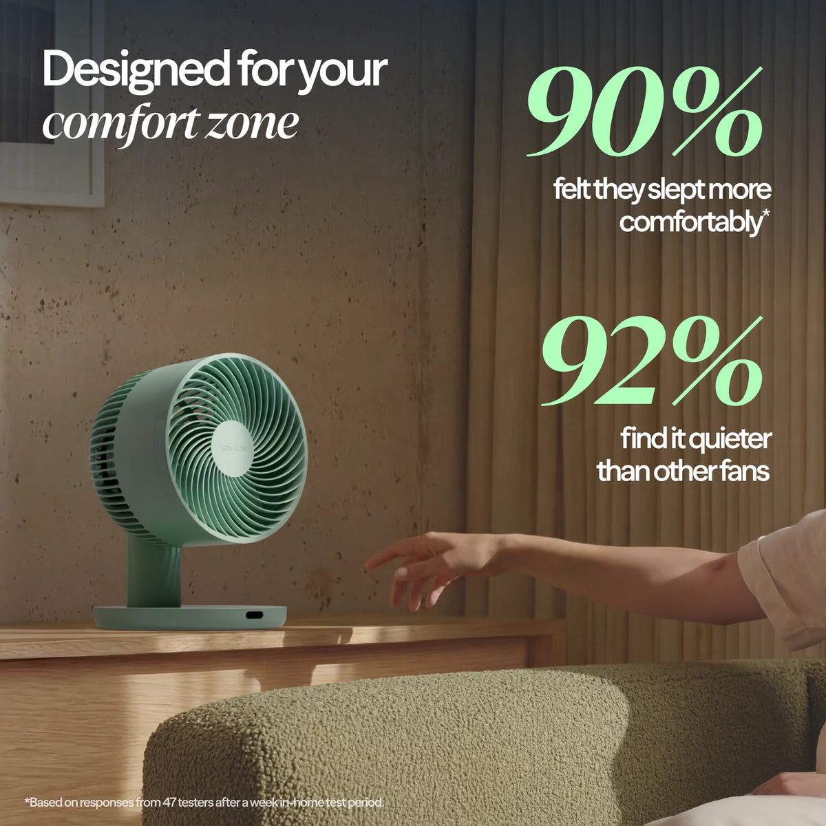 CoolDrift™ Air Circulator Fan - Cloud Linen
