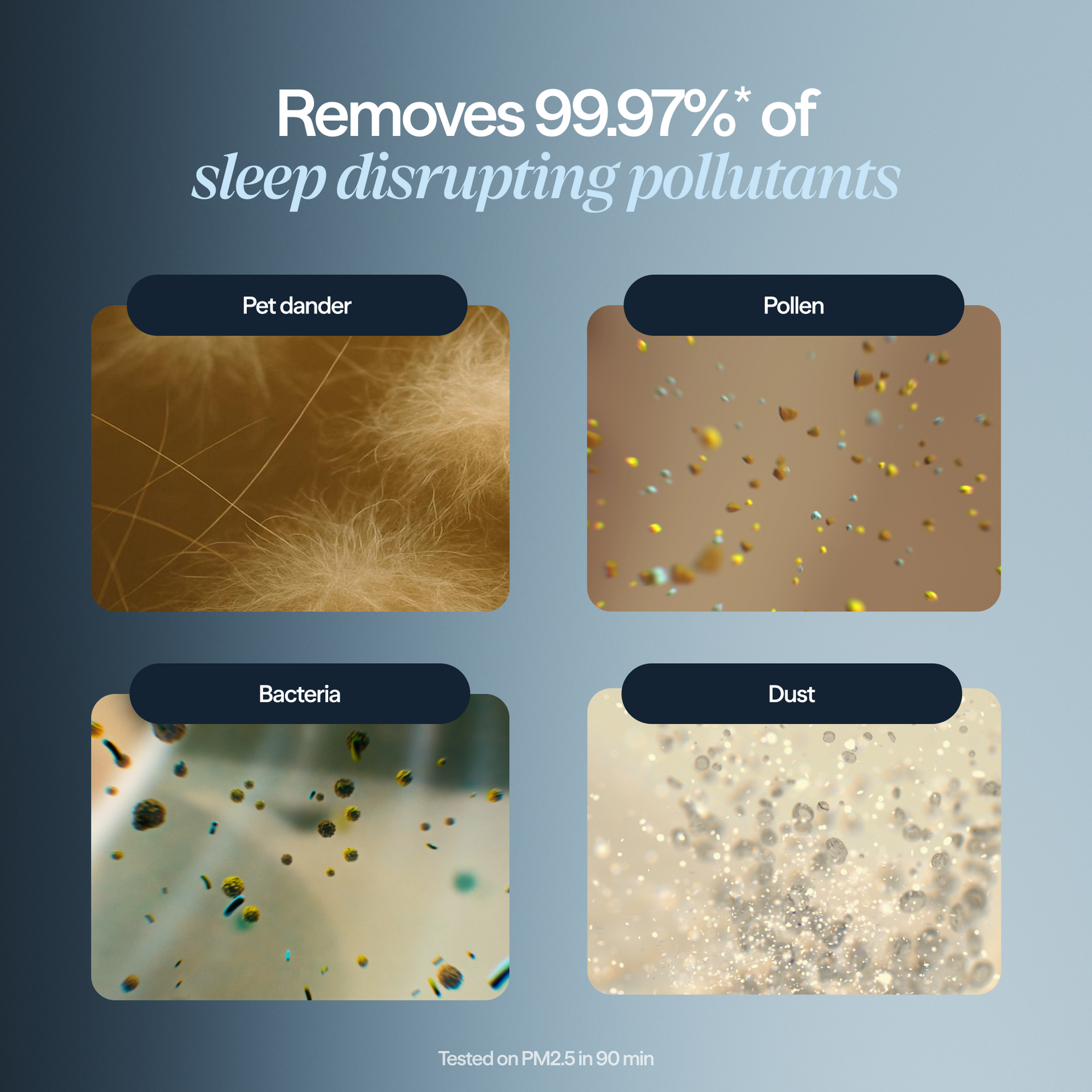 Mini Restful™ Sunrise Clock Air Purifier Midnight