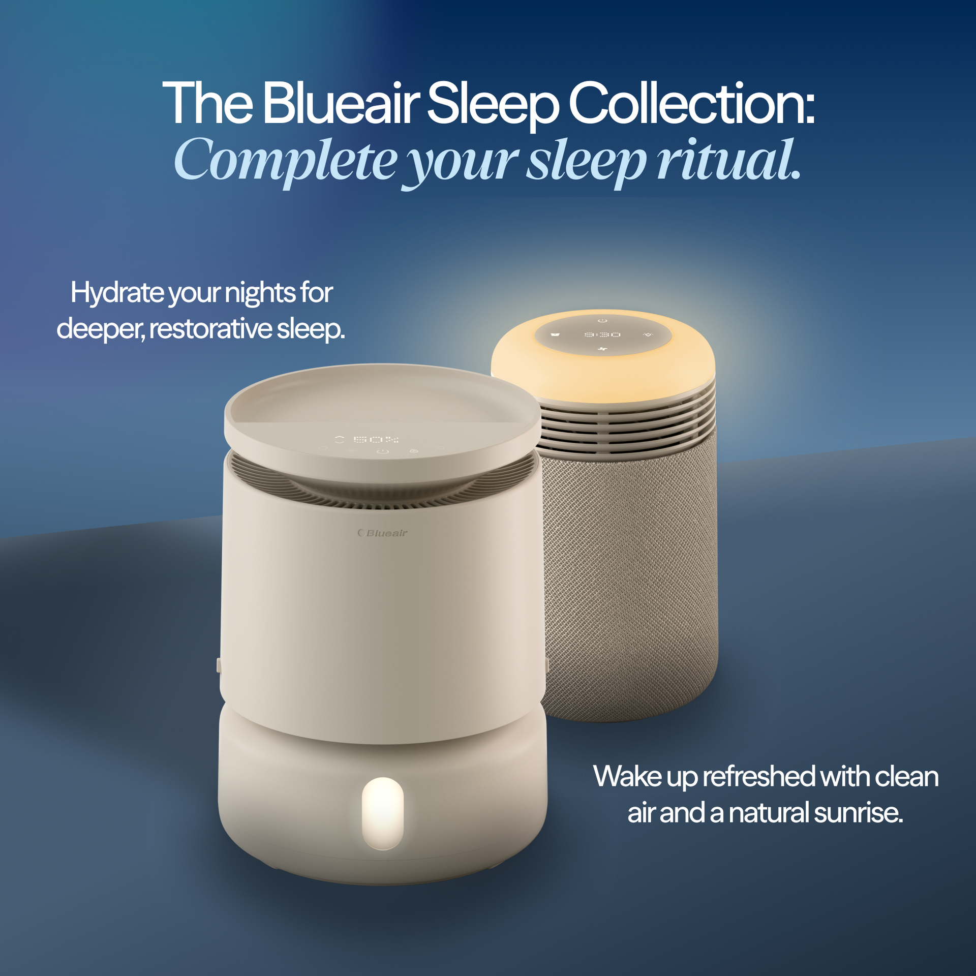 Mini Restful™ Sunrise Clock Air Purifier in Costal Beige