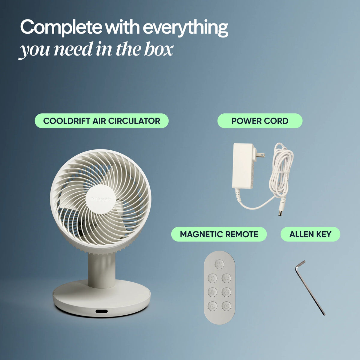 CoolDrift™ Air Circulator Fan - Cloud Linen